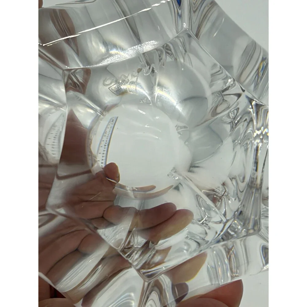 Orrefors Art Crystal Belle Tulip Vase Bowl Votive Candle Holder Johannson 4”